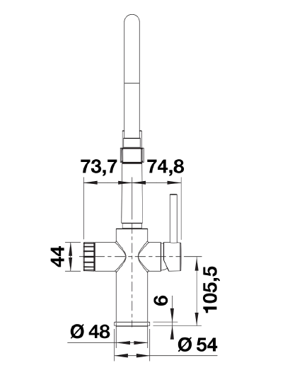 Смеситель кухонный с подключением к фильтру Blanco Catris-S Flexo 526705 хром
